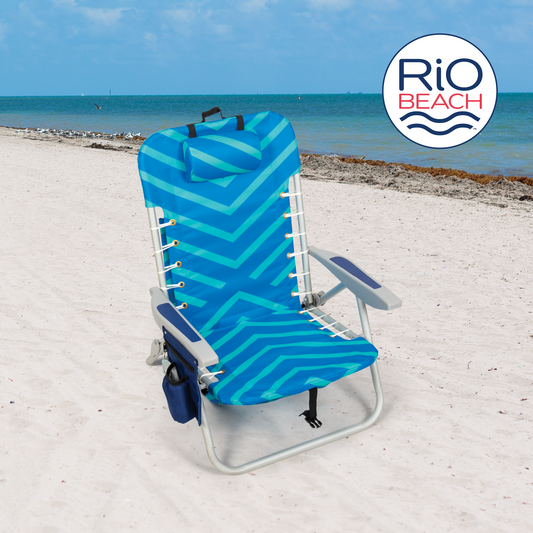 Rio Beach 4 position Chevron Beach Chair